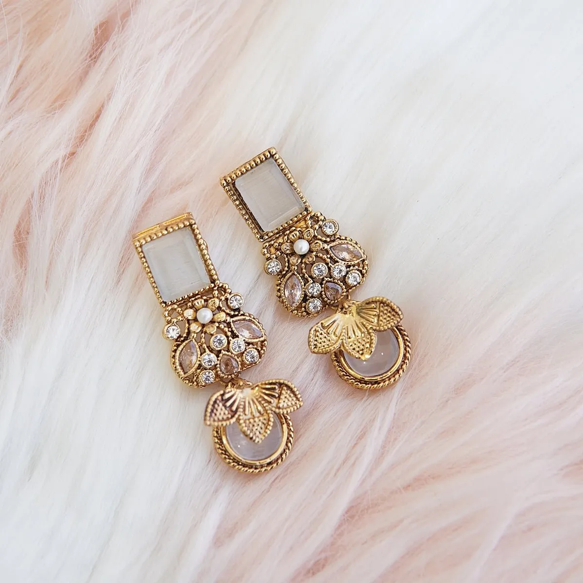 Egyptian Zevar Designer Studded Earrings