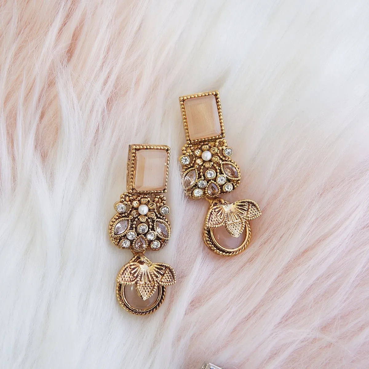 Egyptian Zevar Designer Studded Earrings