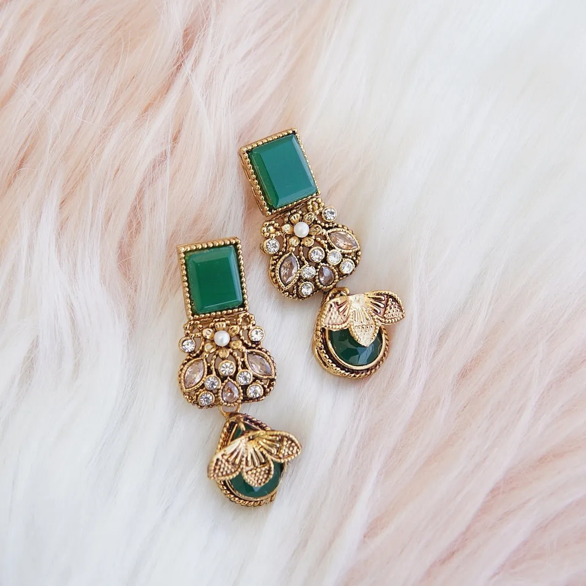 Egyptian Zevar Designer Studded Earrings