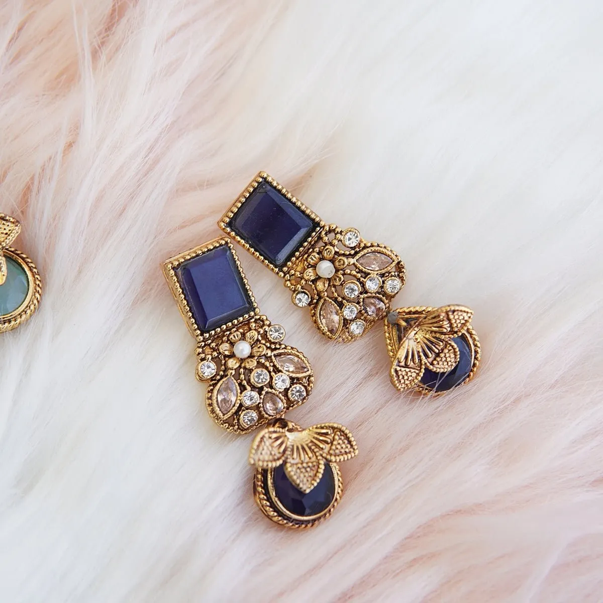 Egyptian Zevar Designer Studded Earrings