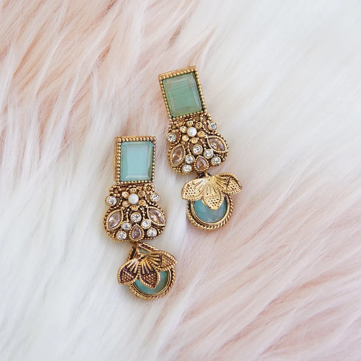 Egyptian Zevar Designer Studded Earrings