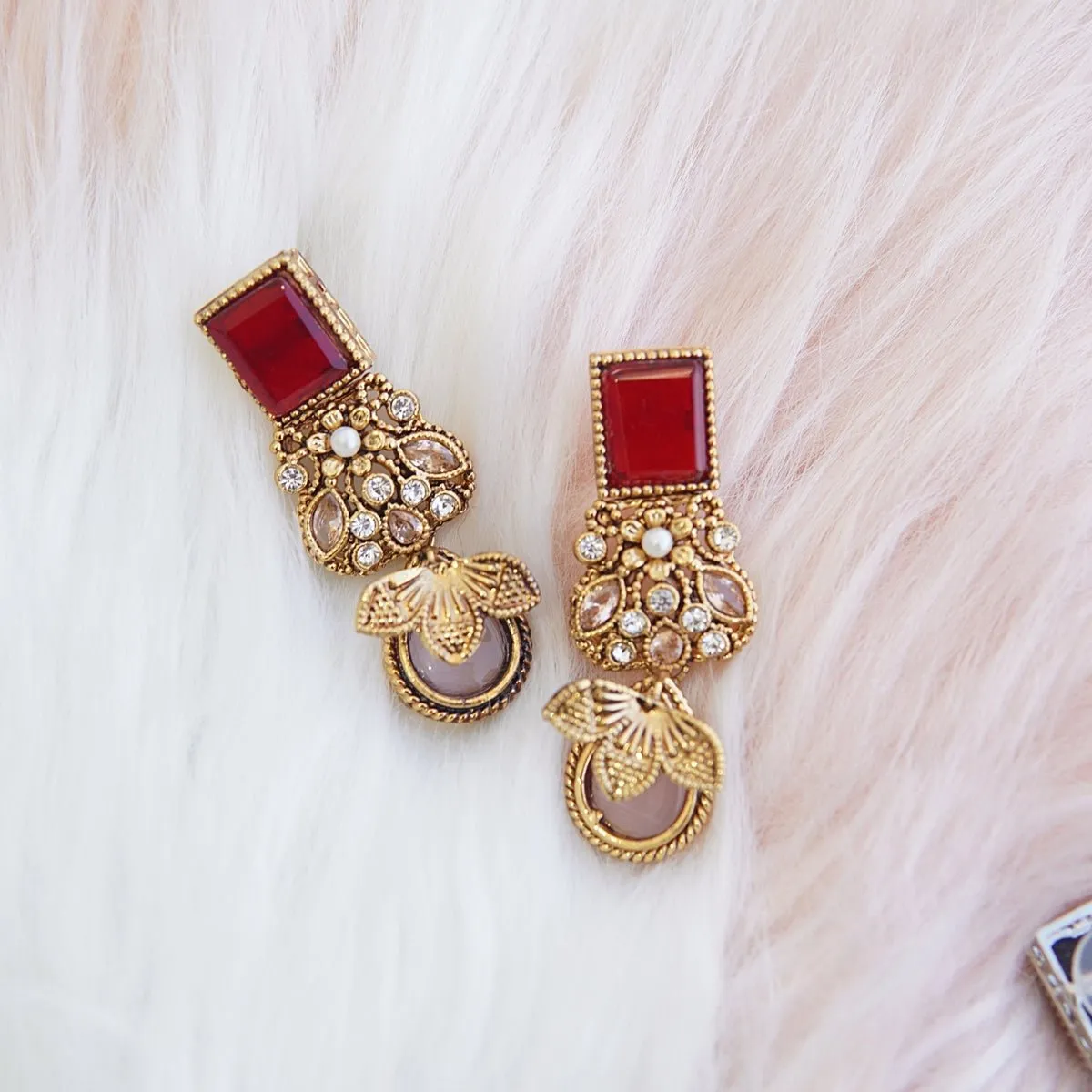 Egyptian Zevar Designer Studded Earrings