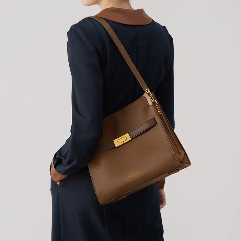 Elegant Women's Shoulder and Crossbody Bucket Tote