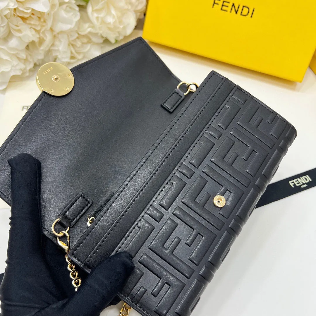 Embossed Monogrammed Backpack Black