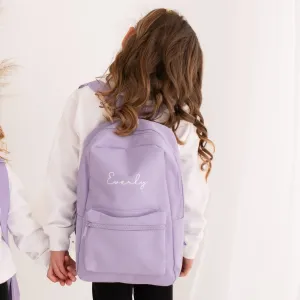 Embroidered Script Personalised Backpack