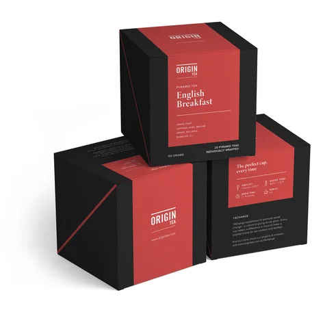 English Breakfast Tea - Pyramid Tea Bags - Origin Tea