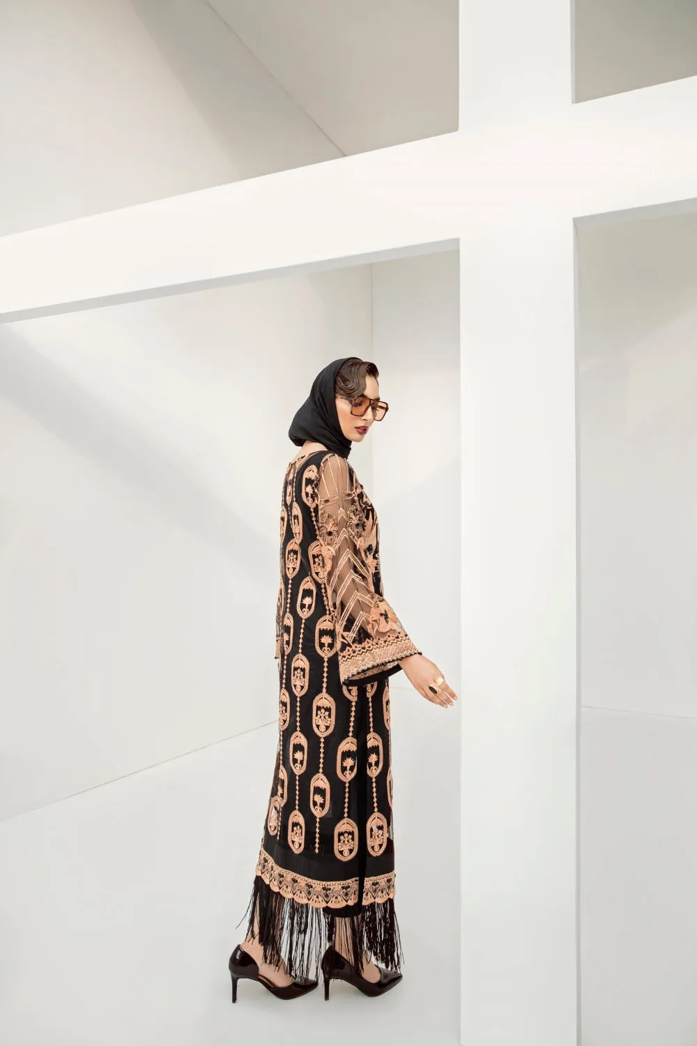 ERUM KHAN STORE | LUXURY PRET | PEACH PUFF