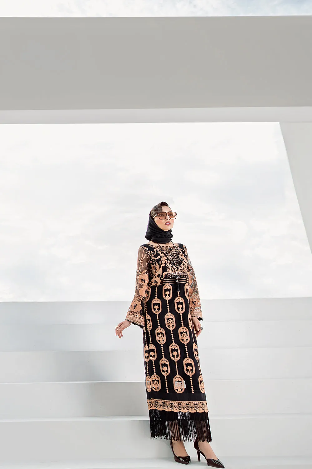 ERUM KHAN STORE | LUXURY PRET | PEACH PUFF