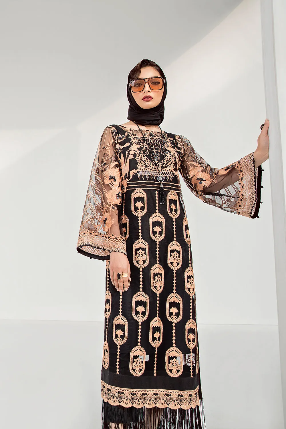 ERUM KHAN STORE | LUXURY PRET | PEACH PUFF