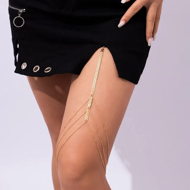 Exquisite Multilayer Tassel Leg Chain - Women's Bodi Jewelry