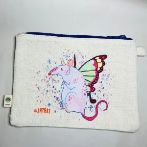 Fairy Rat Hemp/Cotton Pouch - Designed by Sadie Rothenberg
