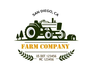 Farm Company Name Truck Decal (USDOT), 2 Pack