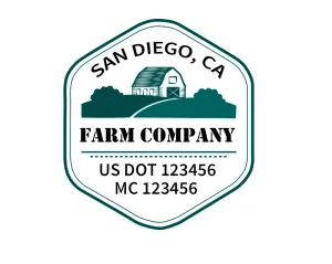 Farm Company Name Truck Decal (USDOT), 2 Pack