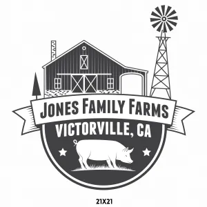 Farm Company Name Truck Decal (USDOT), 2 Pack