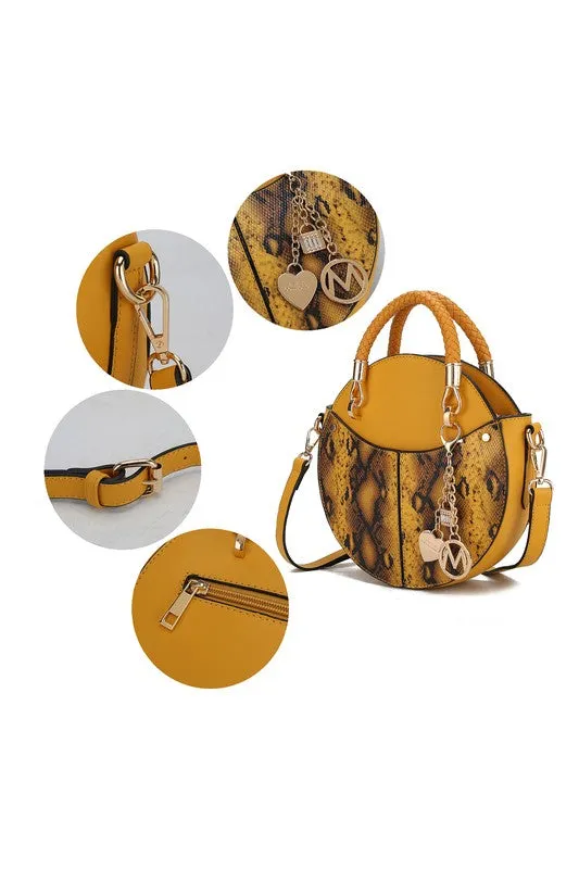 Faux Snakeskin Crossbody