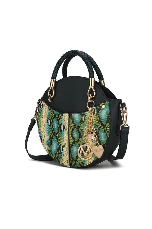 Faux Snakeskin Crossbody