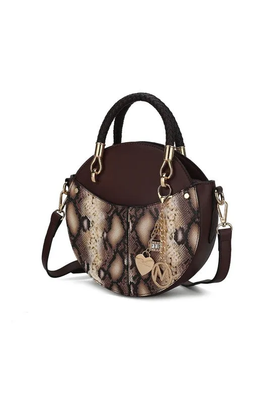 Faux Snakeskin Crossbody