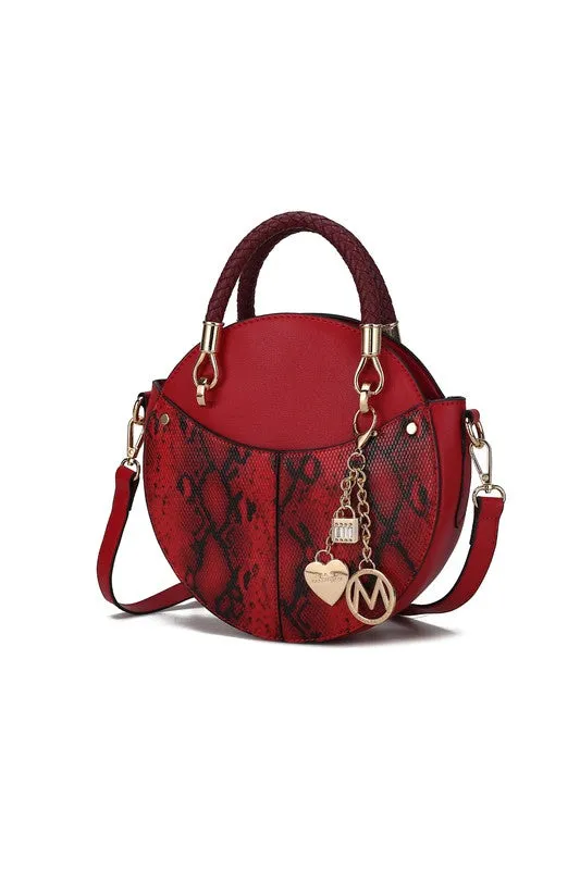 Faux Snakeskin Crossbody