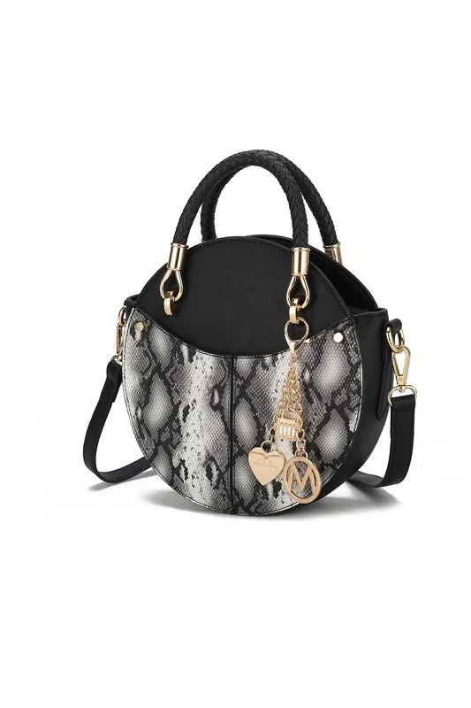 Faux Snakeskin Crossbody