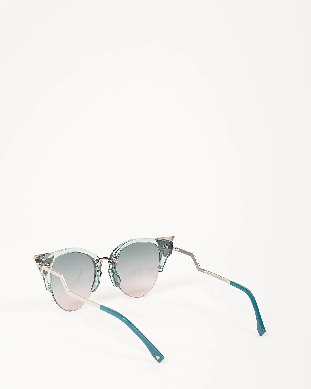 Fendi Blue FF 0041/N/S Orange Pyramid Cat Eye Iridia Sunglasses