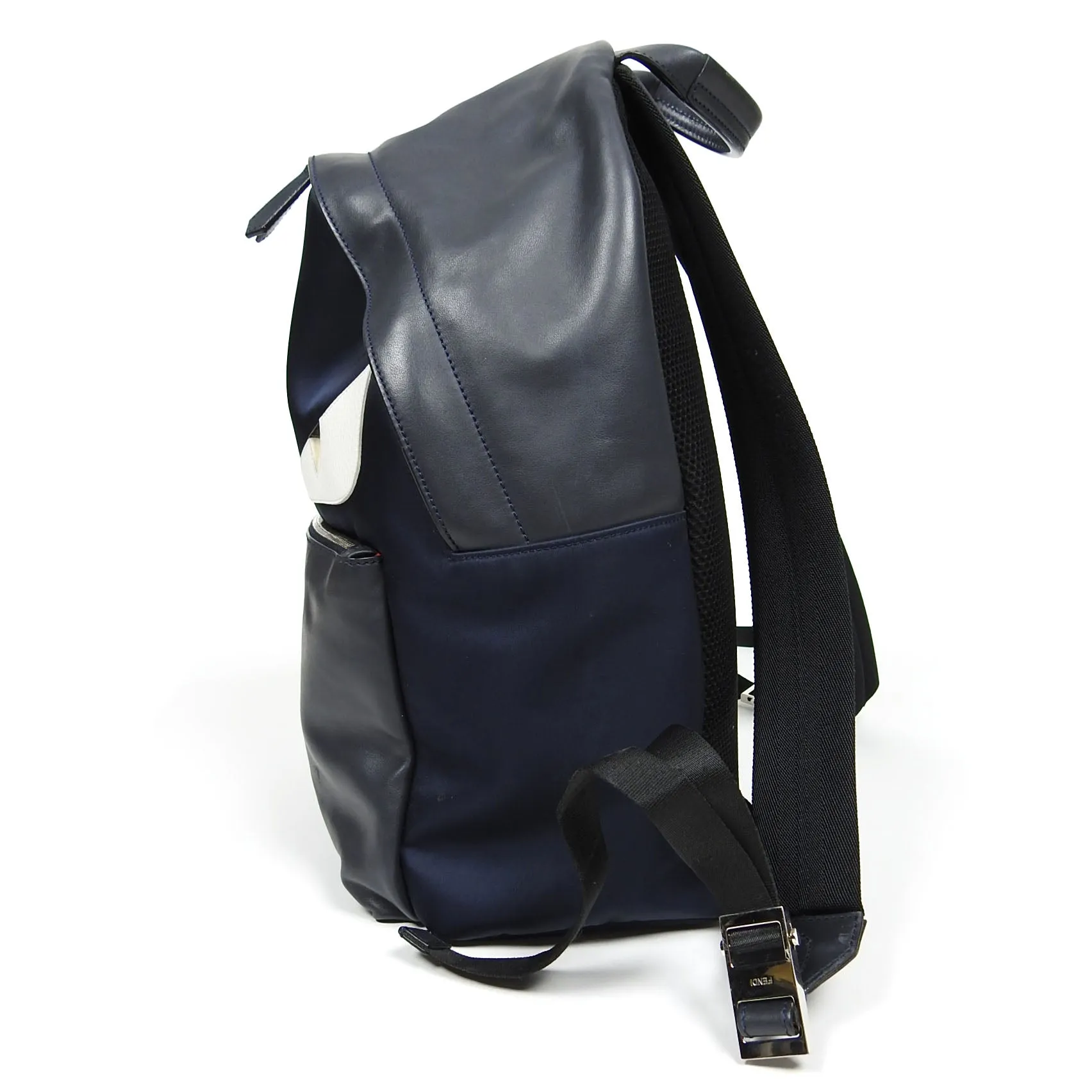 Fendi Navy Nylon/Calf Leather Backpack