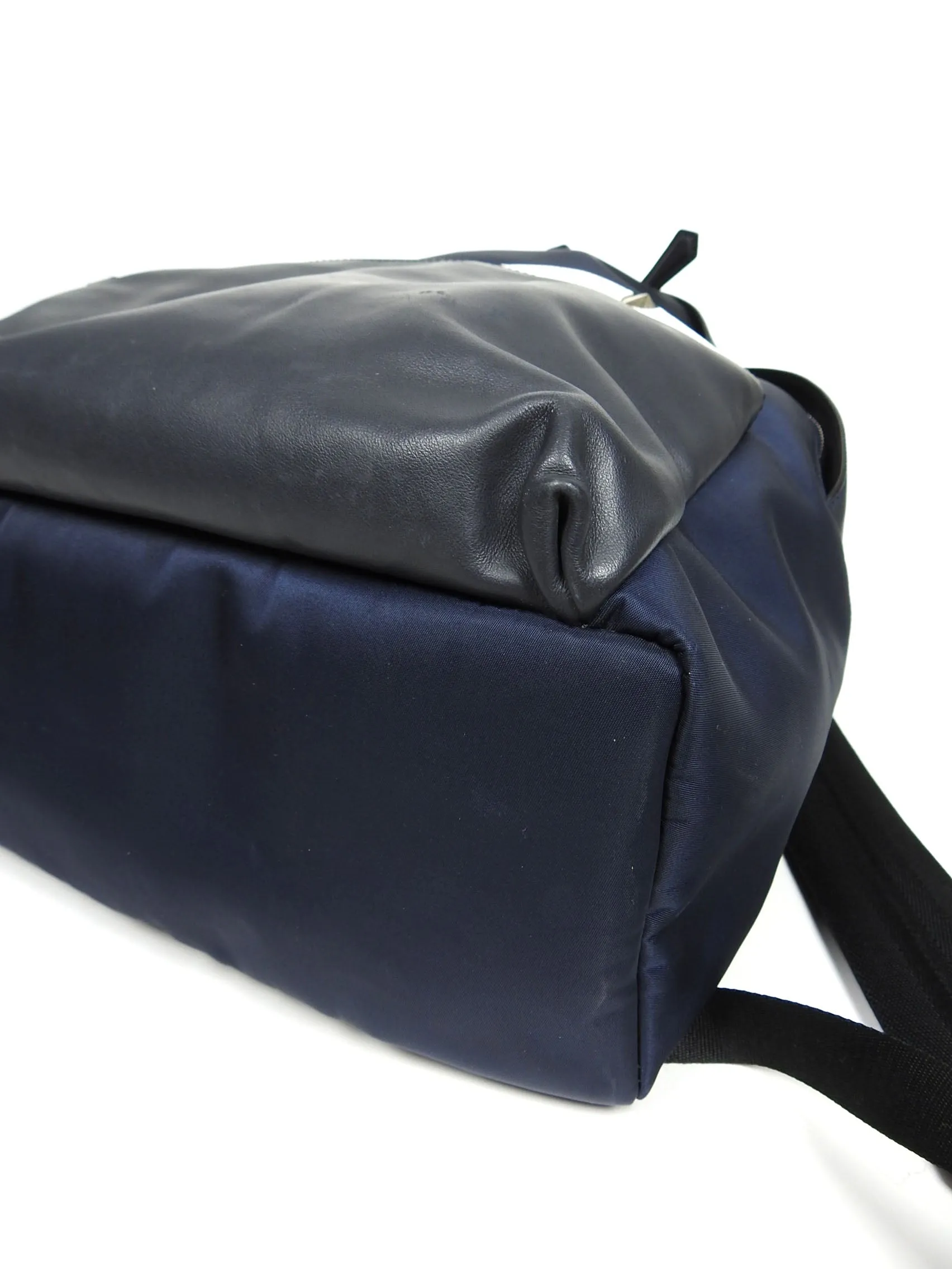 Fendi Navy Nylon/Calf Leather Backpack