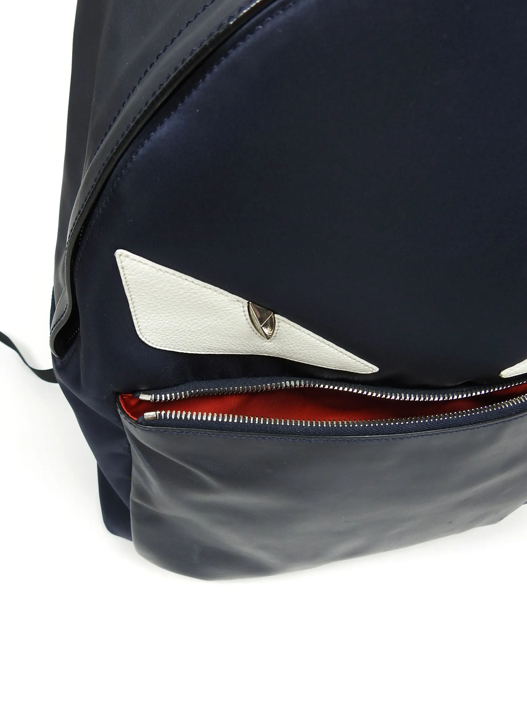 Fendi Navy Nylon/Calf Leather Backpack
