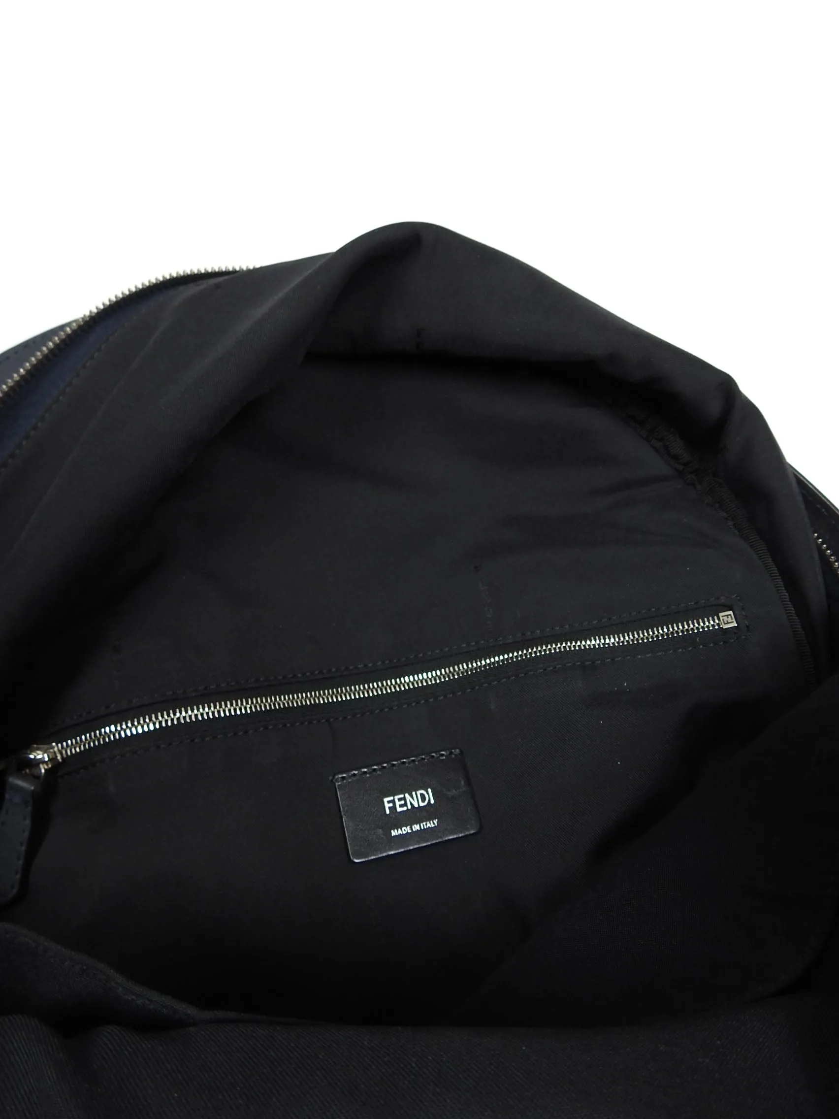 Fendi Navy Nylon/Calf Leather Backpack