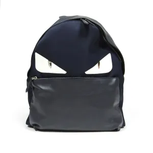 Fendi Navy Nylon/Calf Leather Backpack
