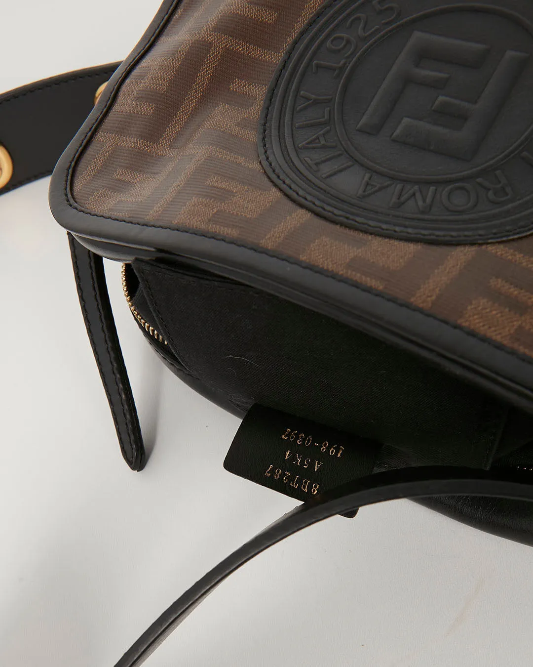 Fendi Zucca Coated Canvas Logo Camera Bag Crossbody