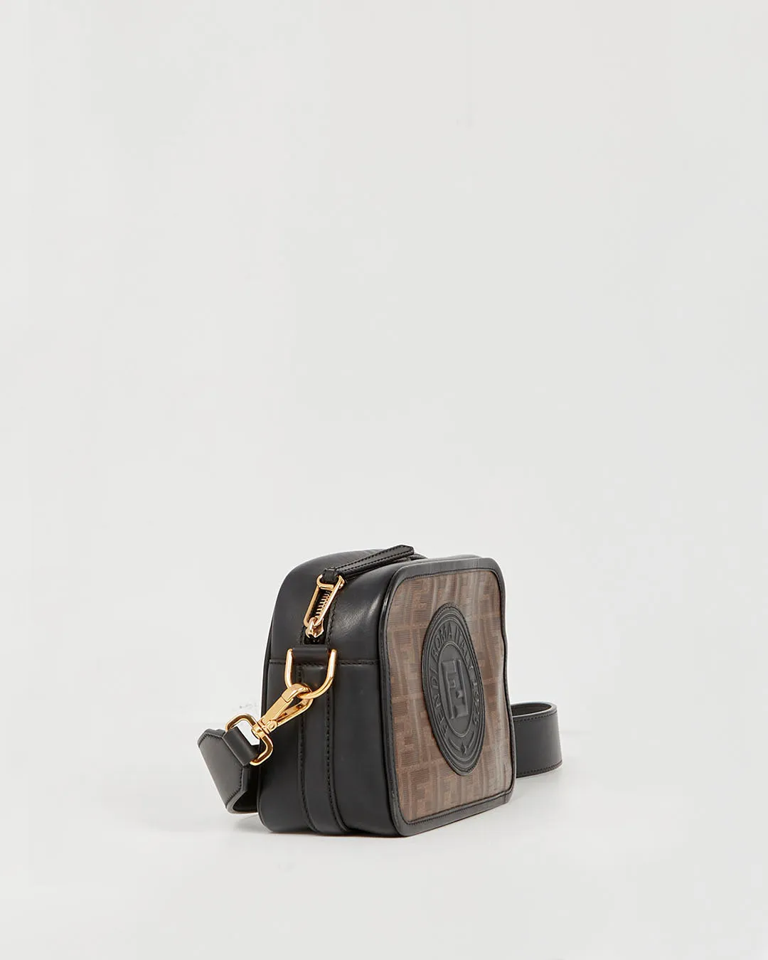 Fendi Zucca Coated Canvas Logo Camera Bag Crossbody