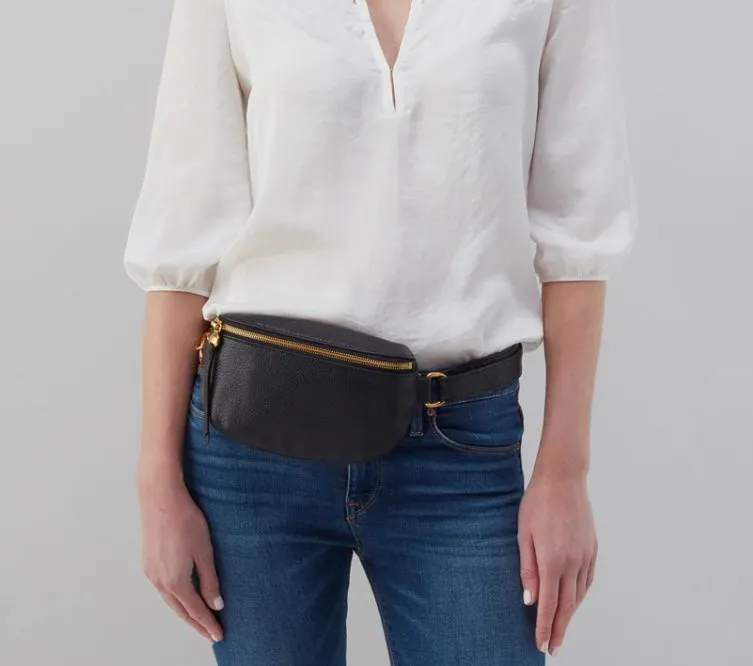 Fern Hobo Belt Bag in Black