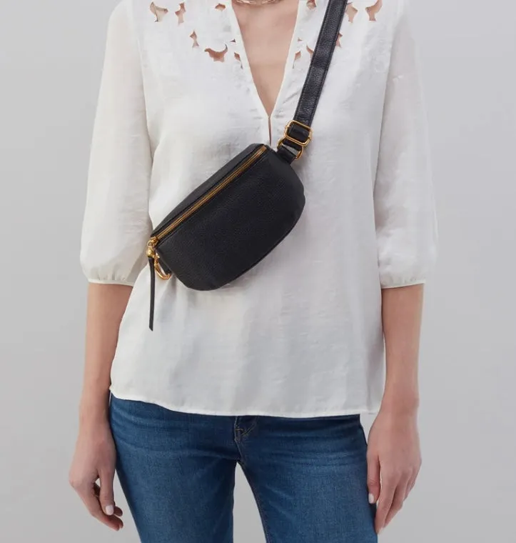 Fern Hobo Belt Bag in Black