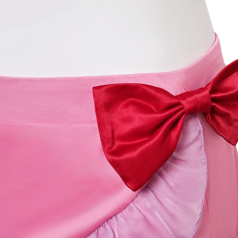 Final Fantasy VII Aerith Gainsborough Original Pink Split Swimsuit Swimwear Cosplay Costume Outfits Halloween Carnival Suit