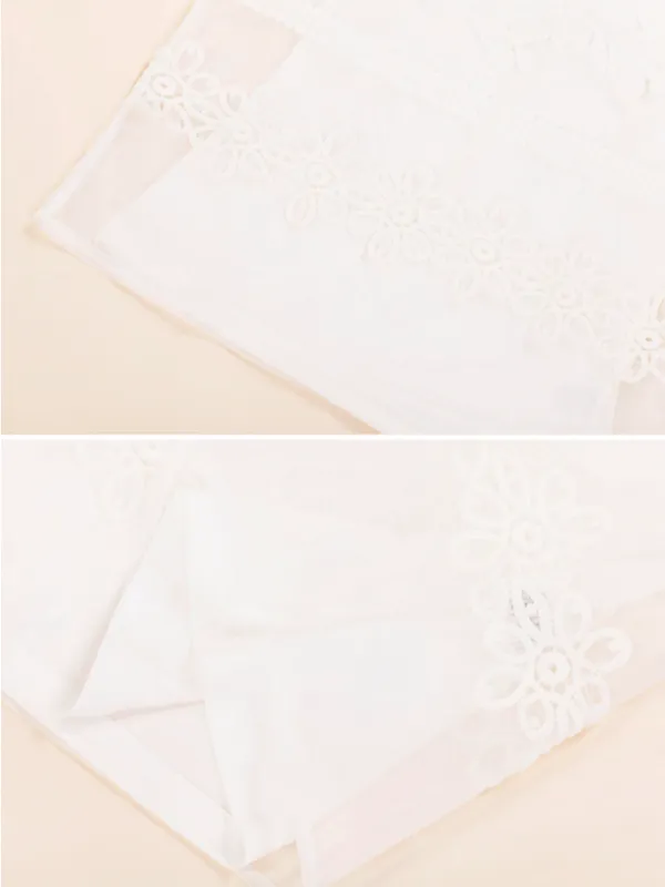 floral embroideries two pieces set