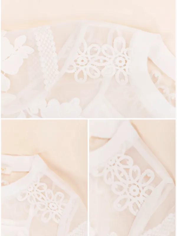 floral embroideries two pieces set