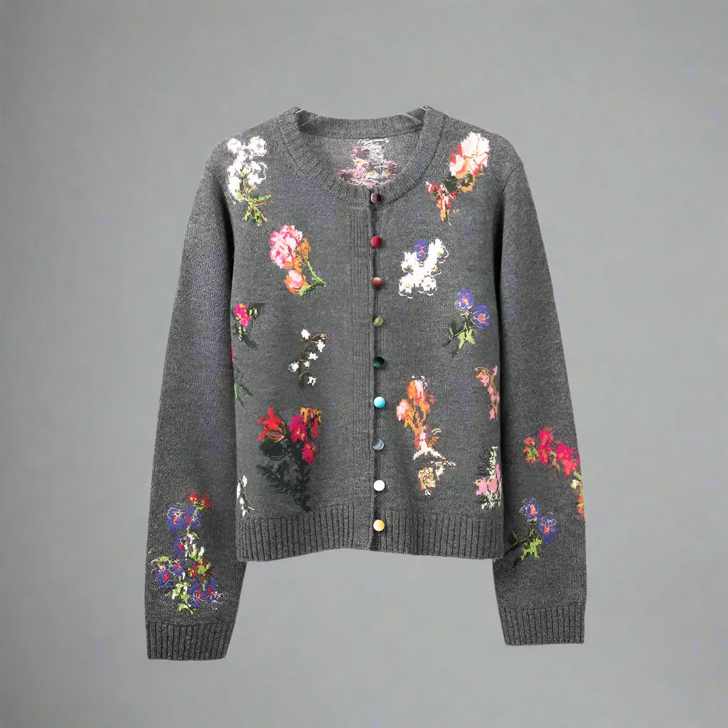 Floral Print Cardigan
