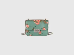 Floral Print Green Crossbody Bag