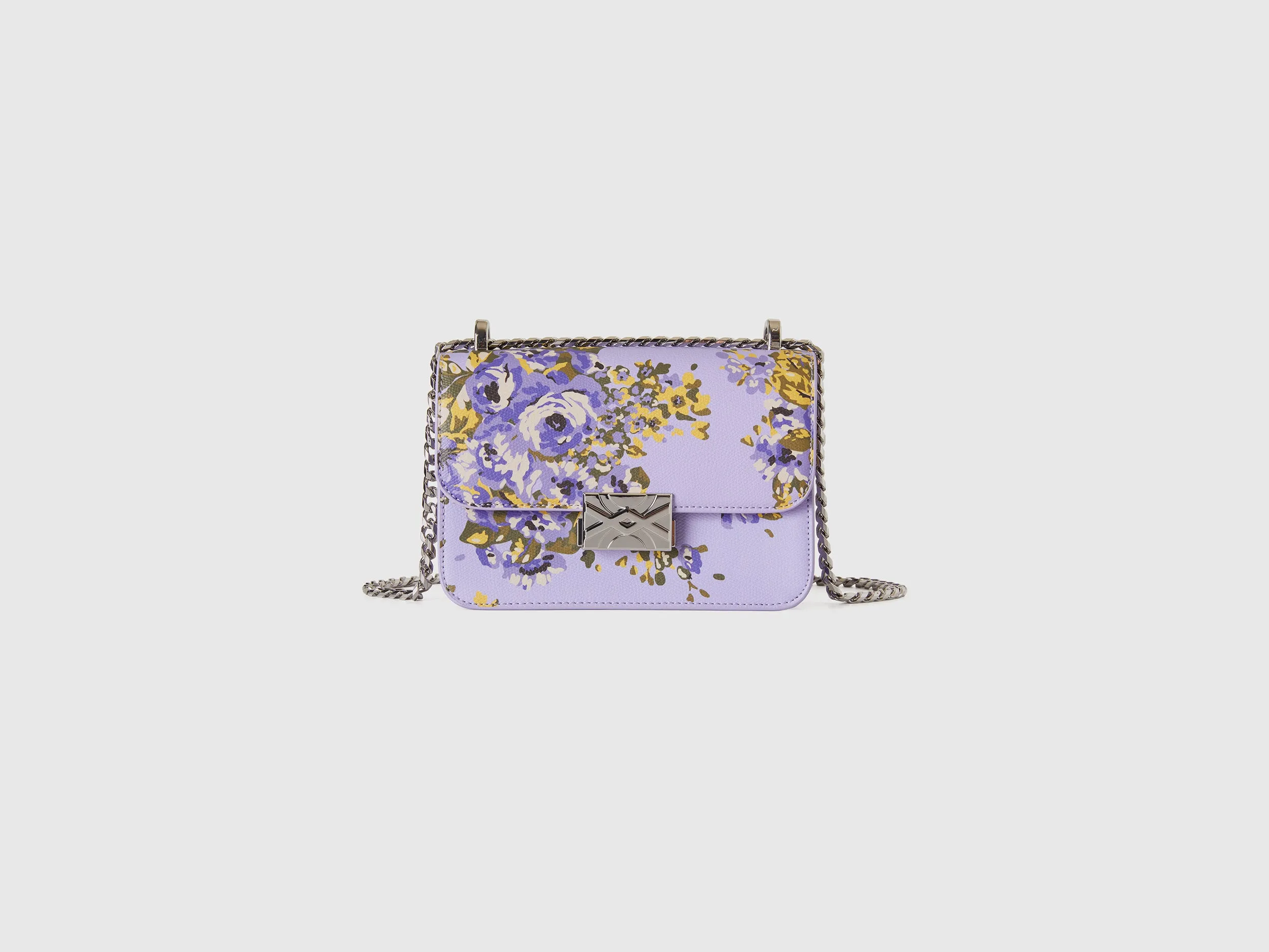 Floral Print Purple Crossbody Bag