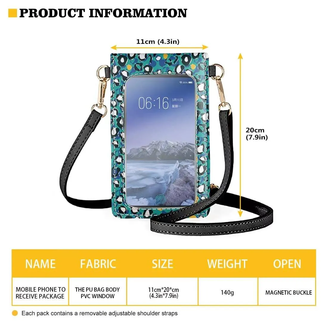 Floral stripes Phone Crossbody Bag Preorder - Closing 5/5 - ETA Early June