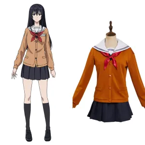 Friend Game Shiho Sawaragi Cosplay Costume School Uniform Dress Outfits Halloween Carnival Suit