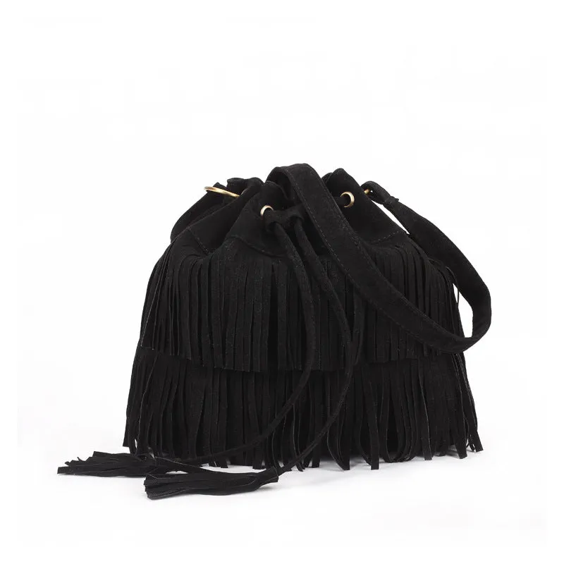 Fringed Bucket Shoulder Bag Foreign Trade Lady Bag Trend Bucket Bag