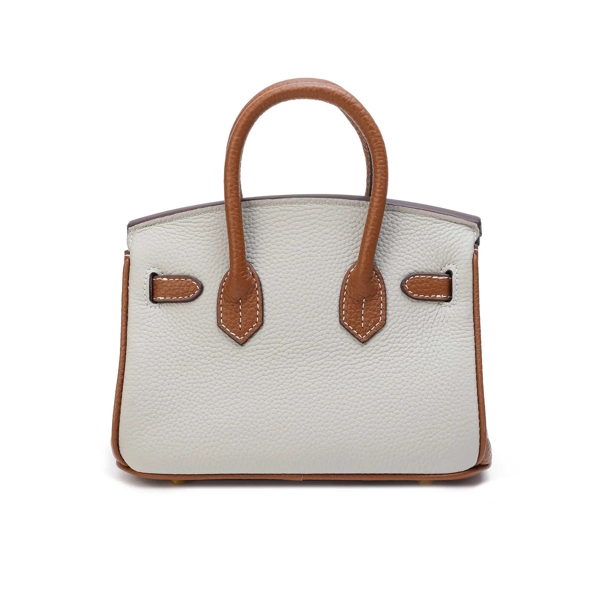 Full-Grain Leather Mini Satchel/ Shoulder Bag