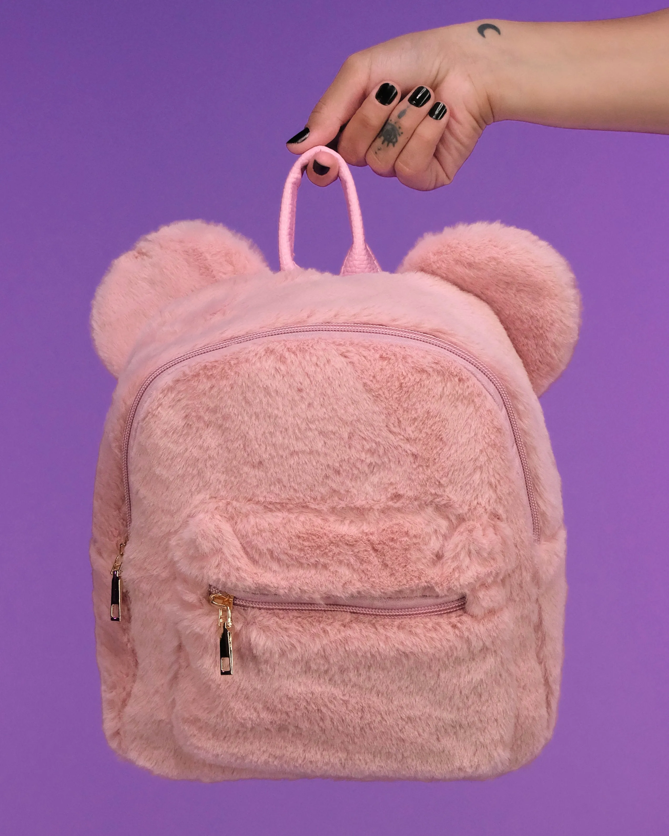 Fuzzy Bear Mini Backpack