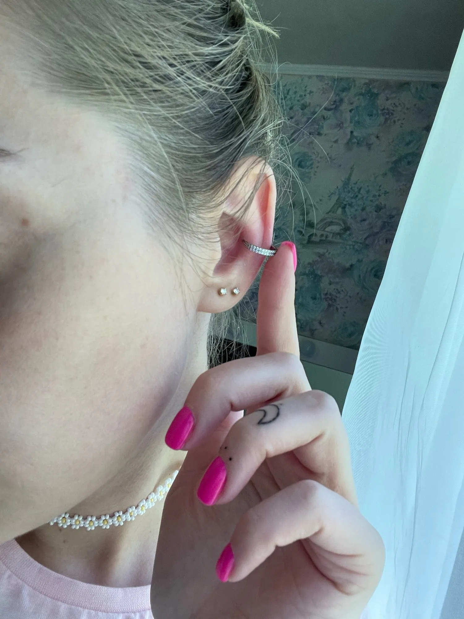 G23 Titanium Stone Hinged Segment Hoops - Piercing Body Jewelry