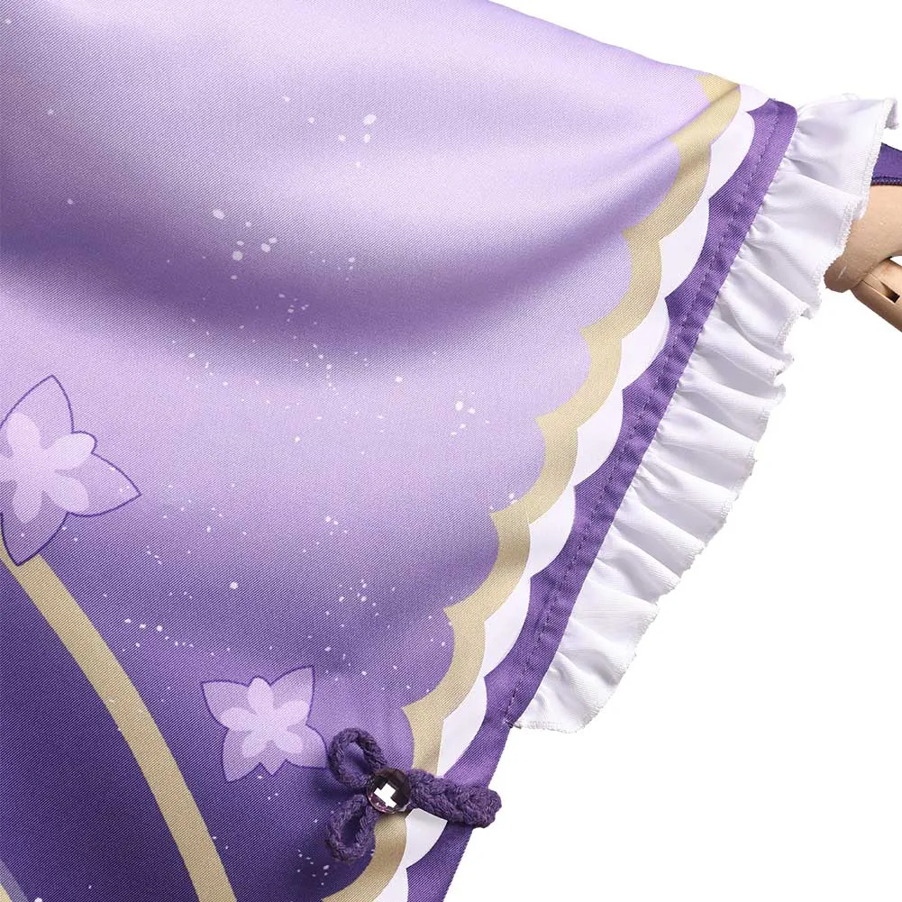 Genshin Impact Raiden Shogun Cosplay Costume Witch Dress Outfits Halloween Carnival Suit