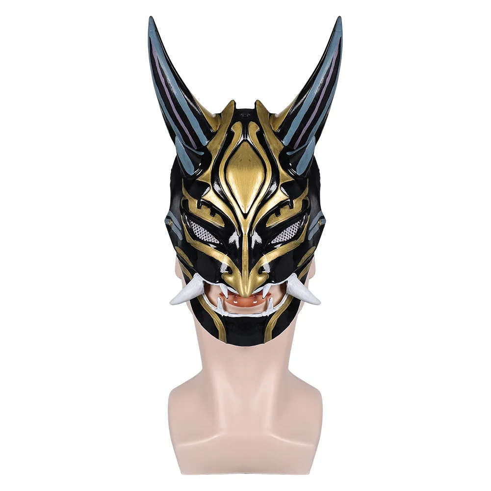 Genshin Impact Xiao Latex Mask Cosplay Halloween Party Accessories Props