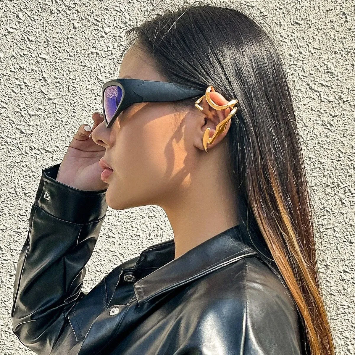 Geometric Punk Ear Cuff Climber Crawler Wrap Earring