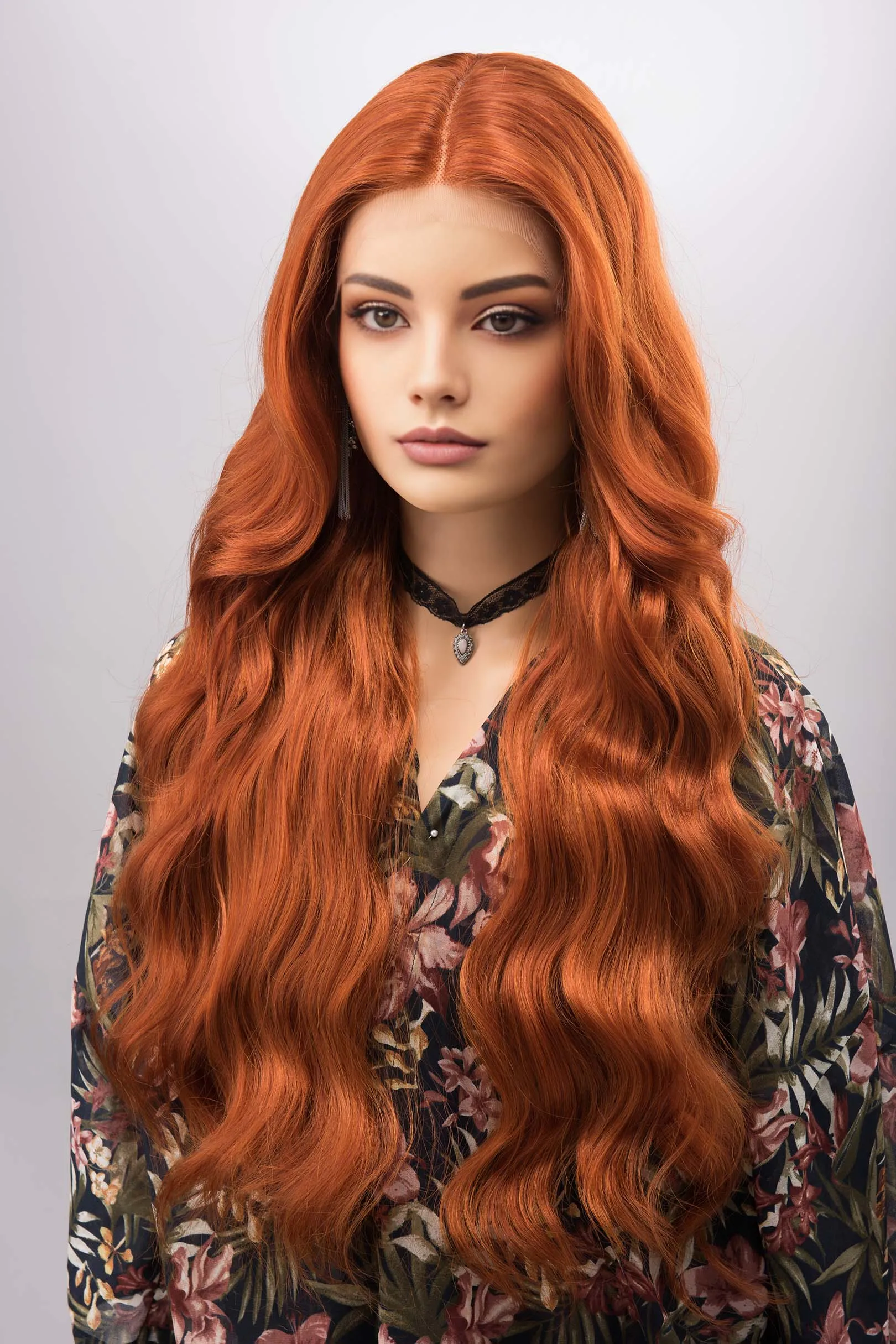 Ginger Wavy Lace Front Synthetic Wig Erin