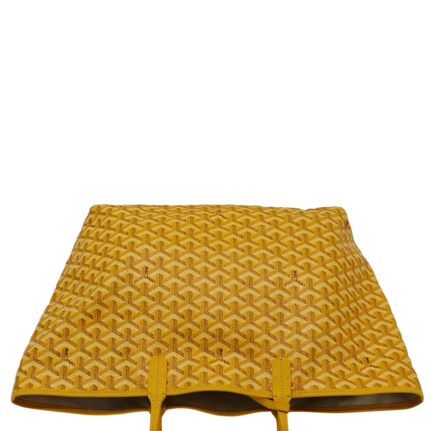 GOYARD Saint Louis PM Chevron Print Canvas Tote Bag Yellow